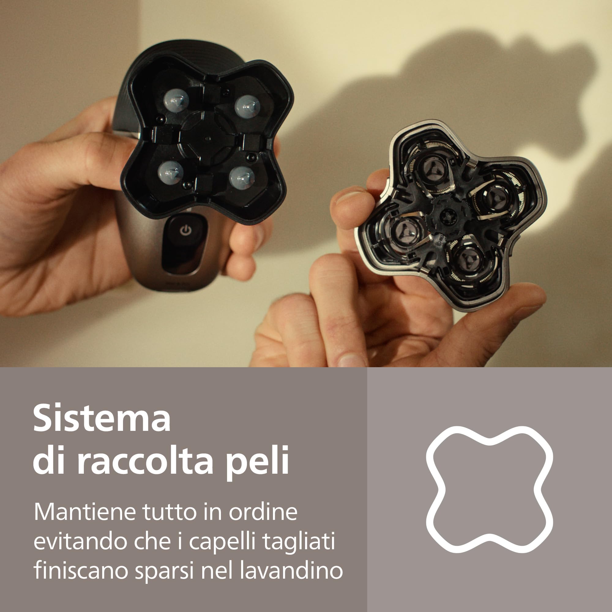 Philips Head Shaver Pro Serie 9000 - Rasoio per uomo e donna, testina flessibile a 360° e lame ComfortCut per una rasatura pulita e delicata sulla pelle, modello HS9980/15
