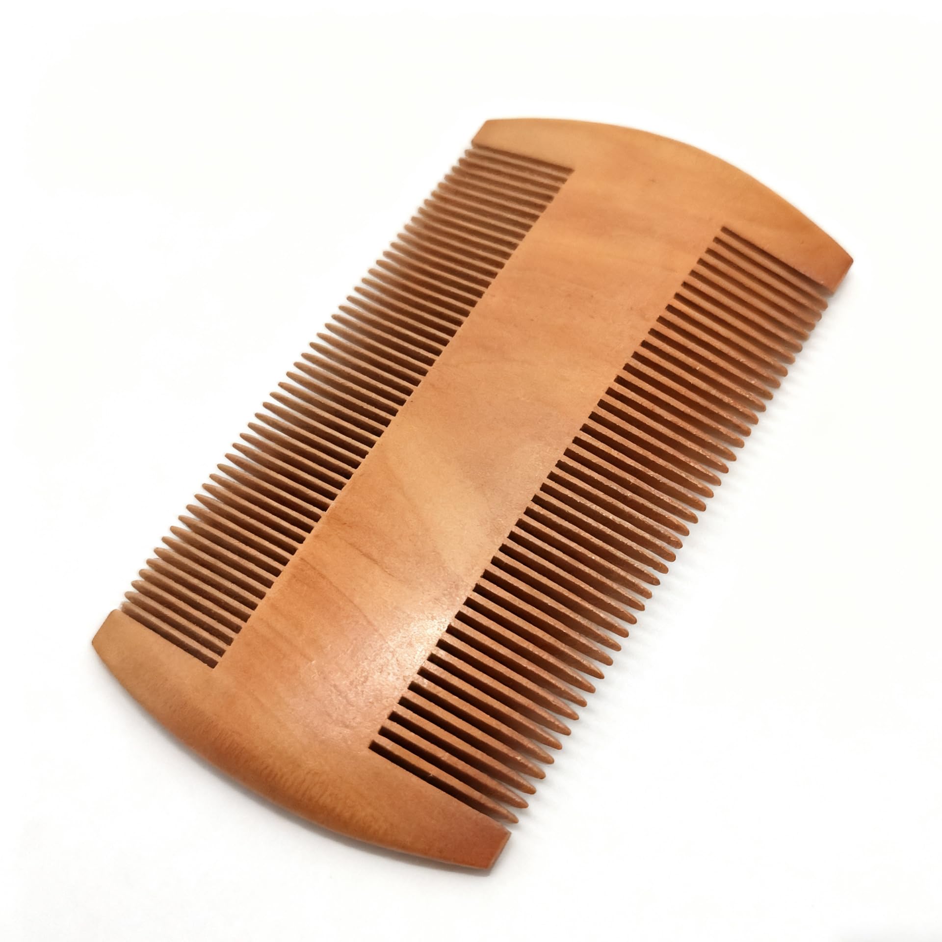 Premium Wooden Beard Comb with Dual Fine & Coarse Teeth - Ideal for Applying Balms & Oils - Pocket-Sized Design for Beards & Mustaches