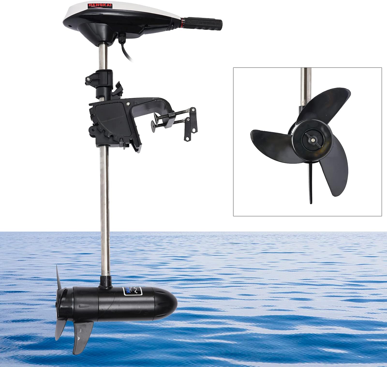 45lbs Thrust Electric Trolling Motor, Electric Outboard