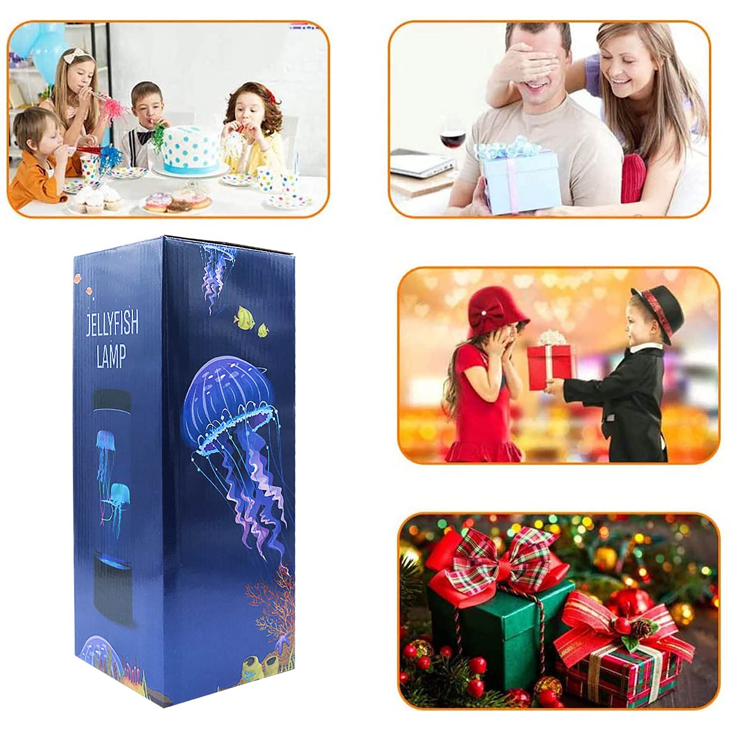 Lampada di lava meduse con 16 luci che cambiano colore, lampada da tavolo per acquario, luce notturna per casa, ufficio, ufficio, scrivania, luce per rilassarsi