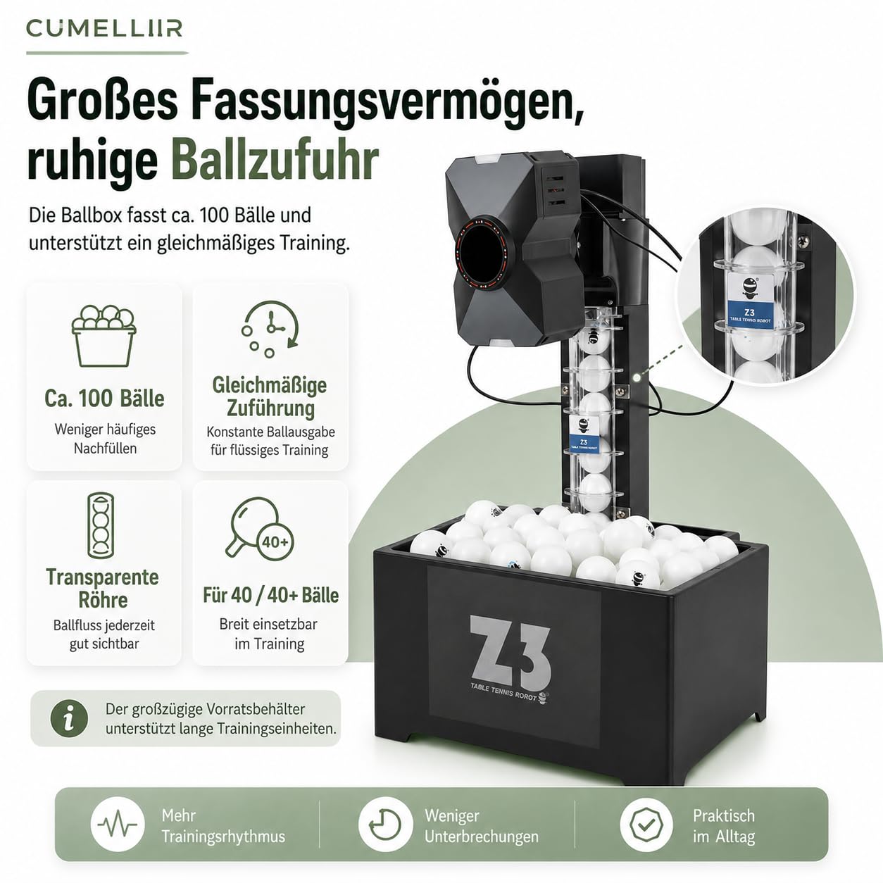 Automatische Tischtennis Ballmaschinem, Ping Pong Ball Maschine Mit Netz, Tischtennis Roboter Für Training übung, Mehrere Serviermodi, 100 Bälle Kapazität, 4-40m/s