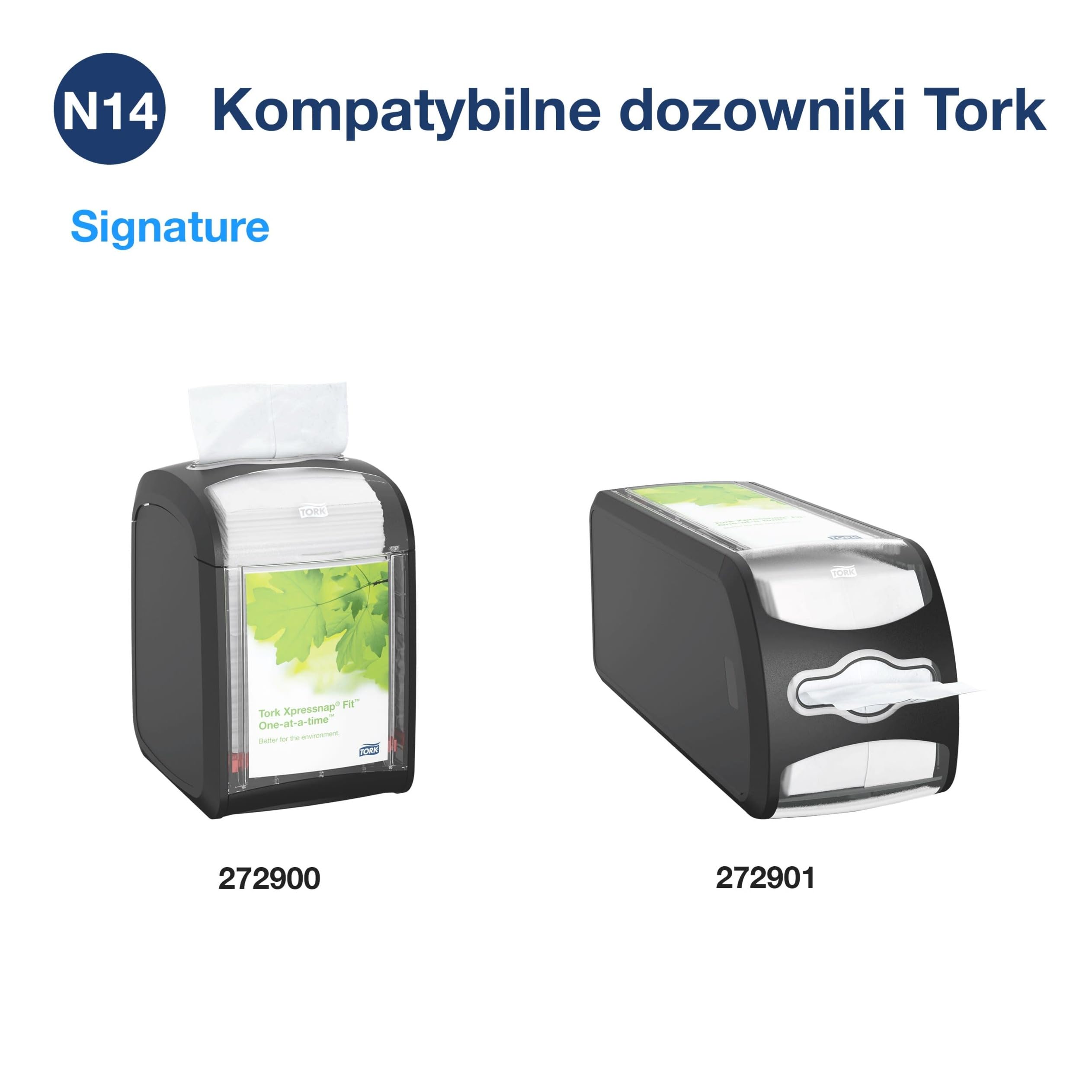 Tork Xpressnap Fit 12830 serwetki do napełniania do serwetki papierowej N14, wysoka jakość – 2-warstwowe, naturalne – 6 x 720 (4320) szt