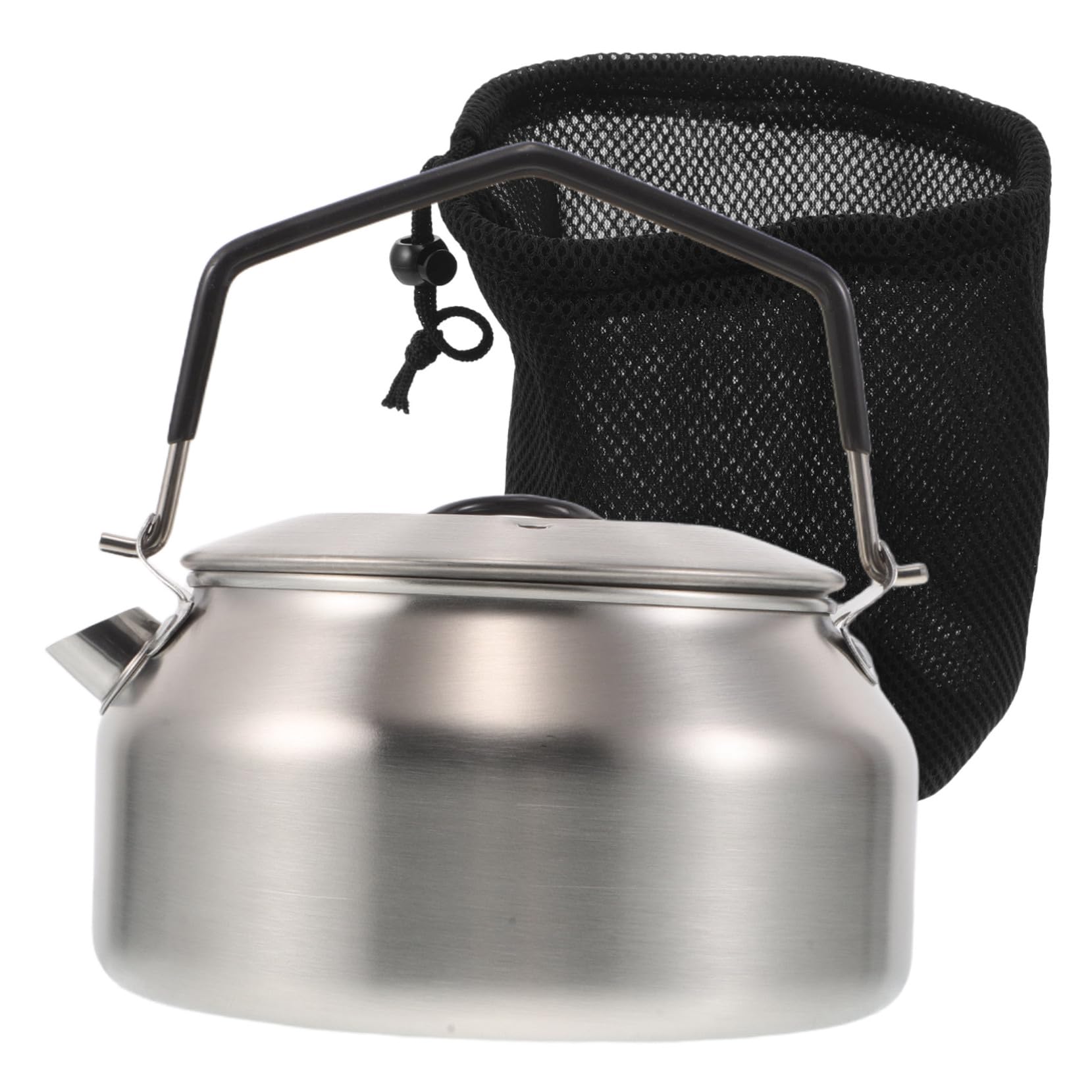 Théière portable pour randonnée et voyage en plein air avec réchaud