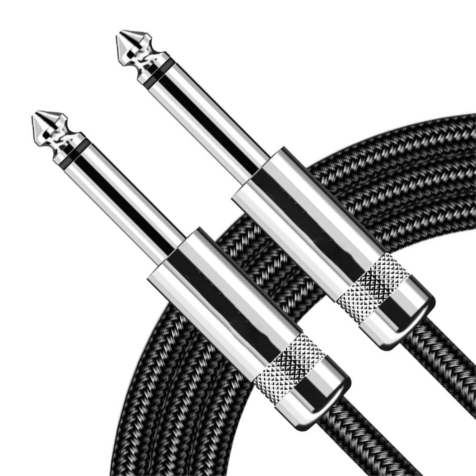 Cable De Trenzado Para Guitarra 300cm/6m 6,35mm Ángulo Recto 1/4"