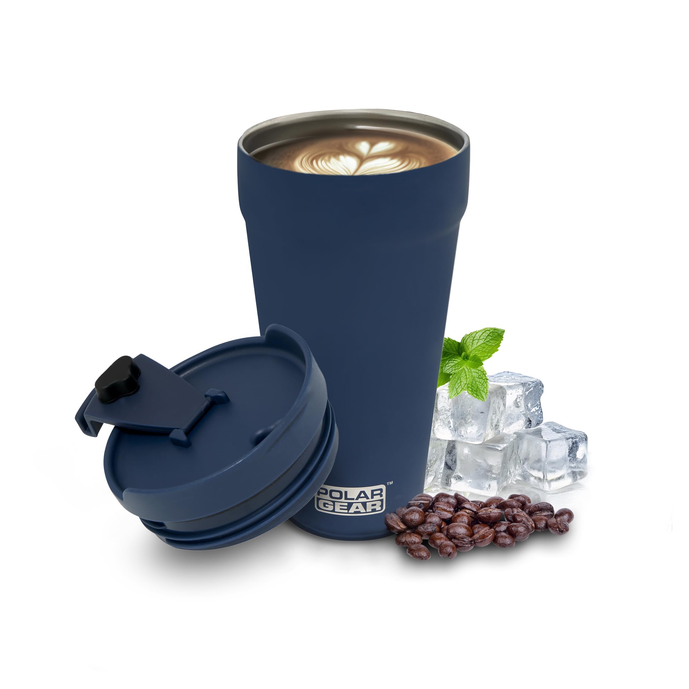 Polar Gear Coffee Cup Travel Mug, 470ml Large Travel Mug, Insulated Cup with Leakproof Screw Closure Lid