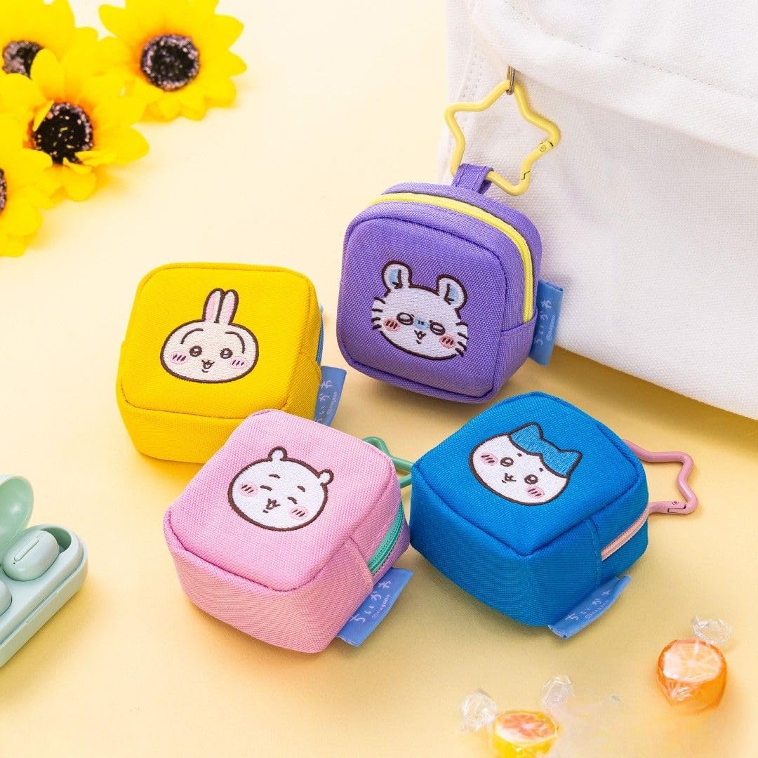 ちいかわ もこもこサガラ刺繍キーホルダー カラビナつき刺繍スクエア