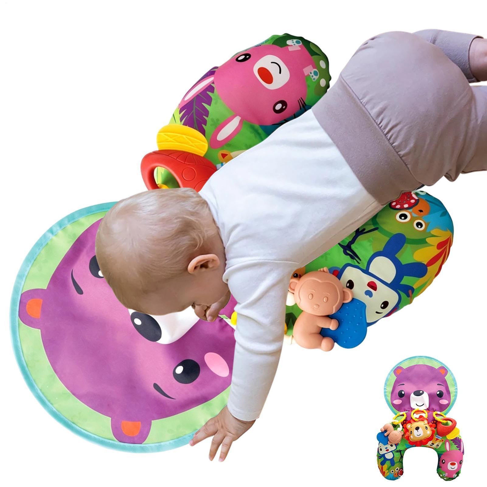 Cuscino per sedersi, cuscino di supporto rotolabile, con 45,6 x 31,8 x 10 cm, cuscino per allenamento da pavimento, per bambini, equilibrio morbido e per il movimento, design comfort minimo