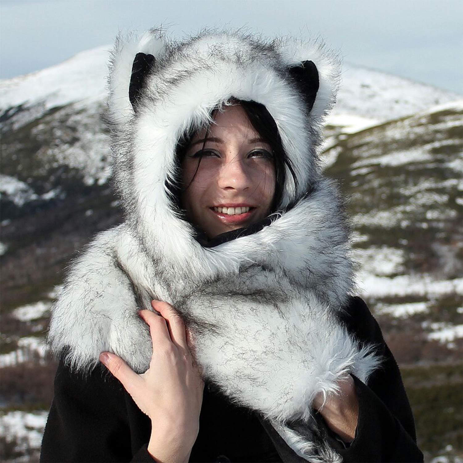 楽天市場】ファー帽子の通販 モンスター風ファー帽子と手袋セット