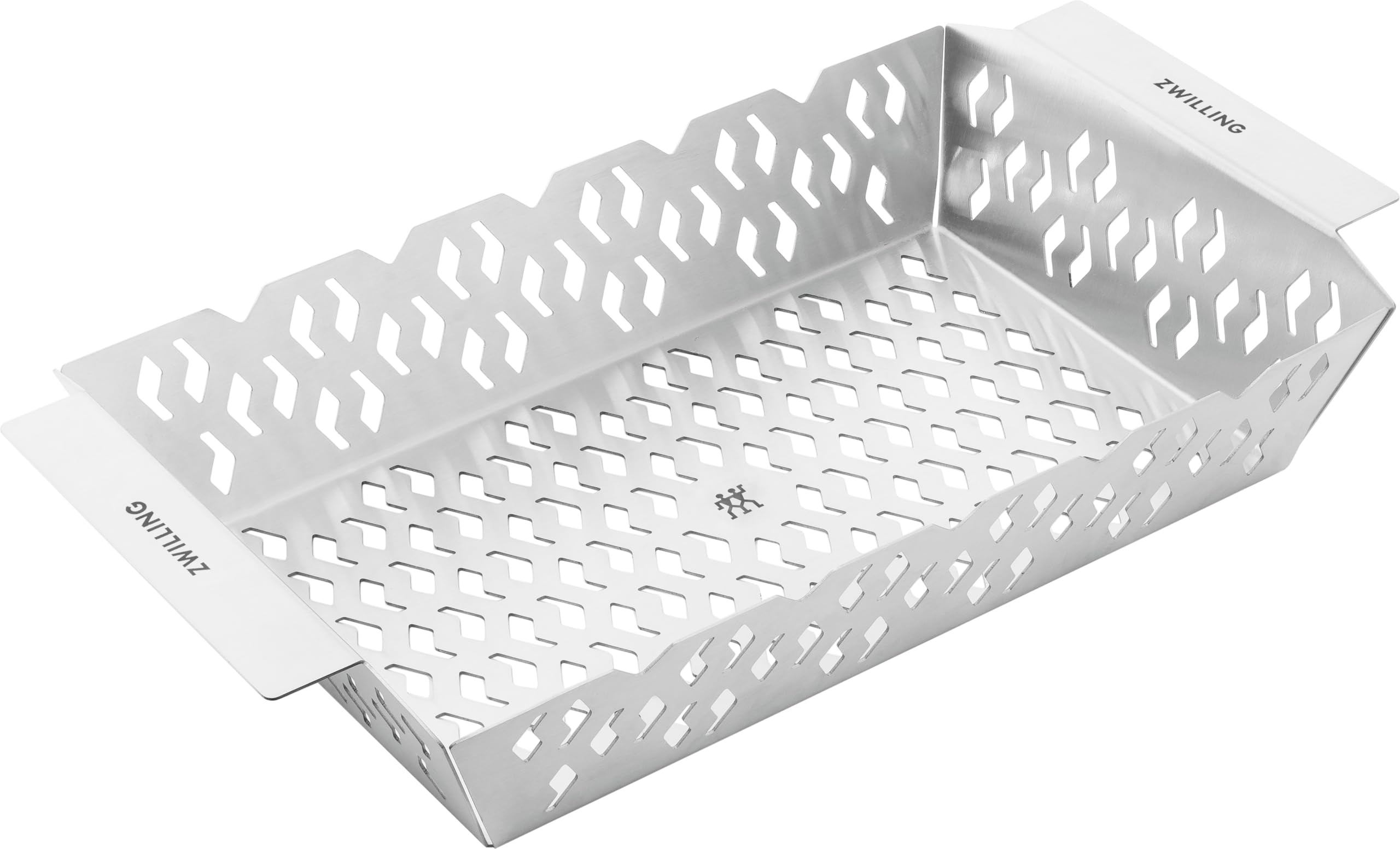 ZWILLING BBQ+ Grillkörbe-Set, 2-teilig., Edelstahl, für Gemüse, Fisch und Fleisch, Stapelbar, Spülmaschinengeeignet, Silber
