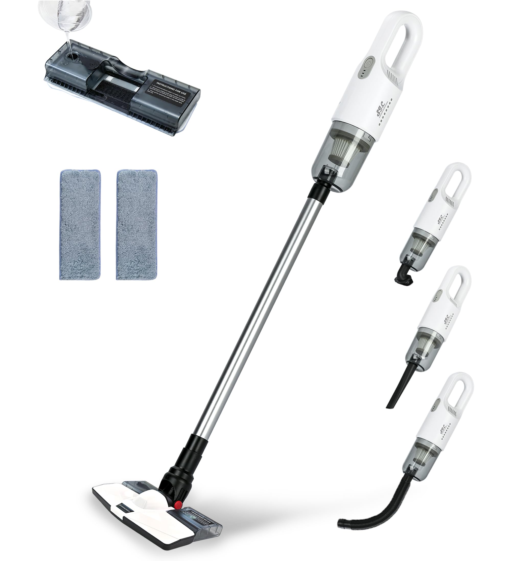 S.I.C Scopa Elettrica Senza Fili Aspriapolvere e Aspira Briciole, Ricaricabile Con USB Type C, Filtro HEPA, Spazzola tradizionale, Tubo Telescopico, Potente 35000PA. (A-031)