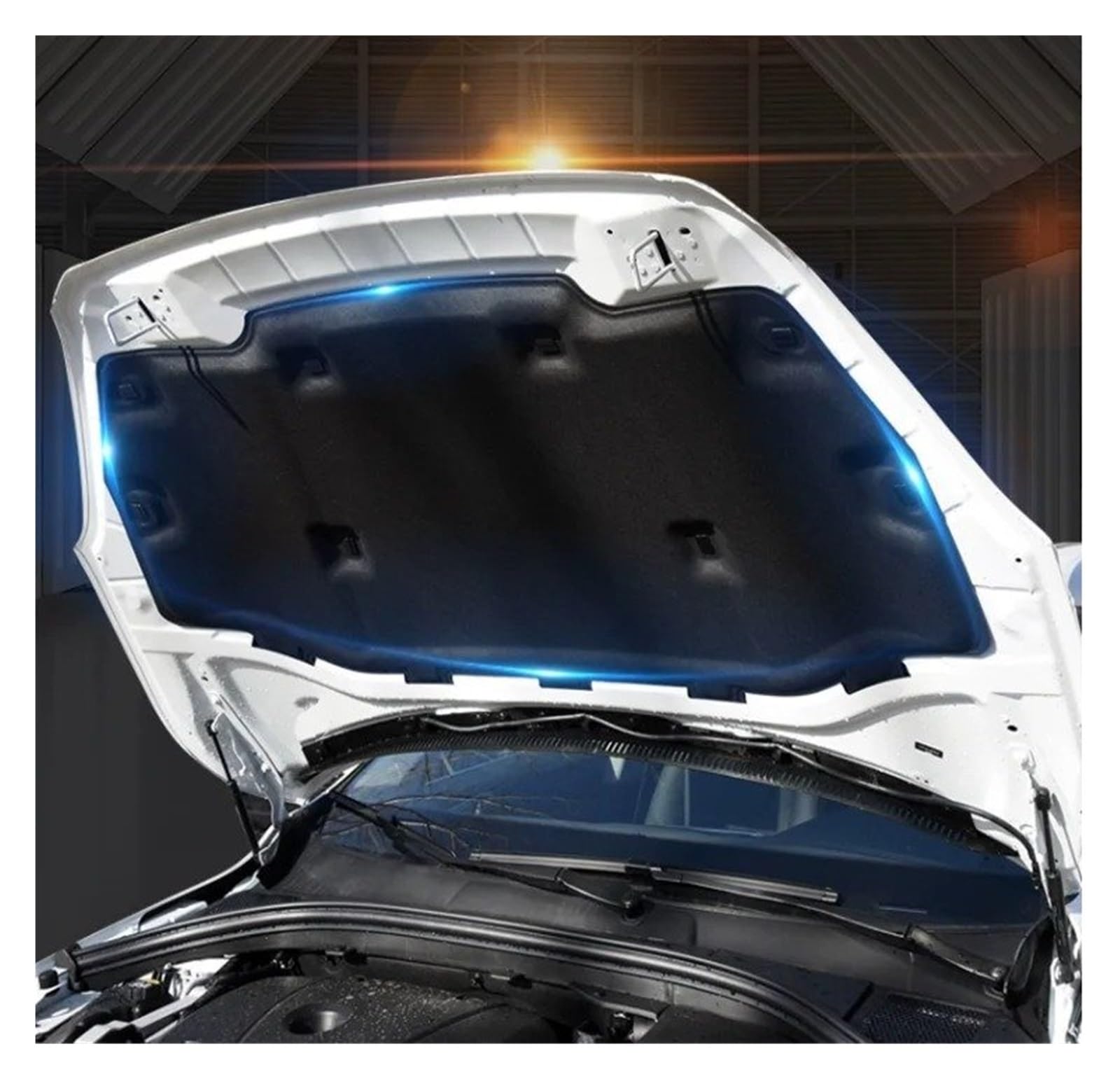 Lhdktee One Color For Volvo For Xc60 2018 2019 2020 2021 2022 2023 2024 1Piece Engine Hood Insulation Pad Heat Shield Blanket Cover Engine Insulation Pad