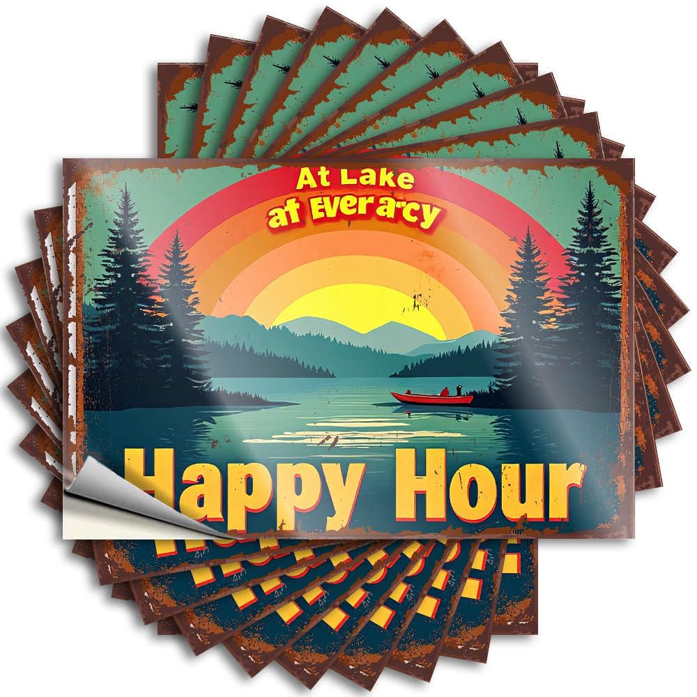 Funny Sticker Cute | Feminist Helmet Enjoy Our Happy Hour Special Today! for Farmers(12X18CM)
