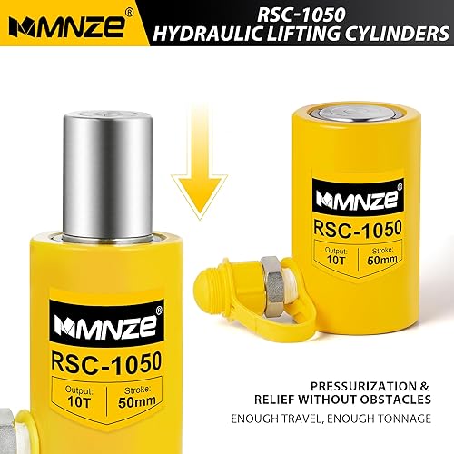 Miniatura 5 de 10T 2 "Stroke Hydraulic Cylinder Jack Sets Porta Power Ram Jack Kits de cilindro de elevación de efecto único se retrae automáticamente con bomba