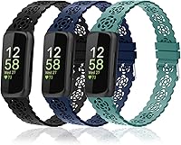 Vista 13 de Nigaee Paquete de 3 correas de silicona de encaje compatibles con Fitbit Inspire 3/Inspire 2/Inspire HR/Inspire, correas de repuesto ajustables