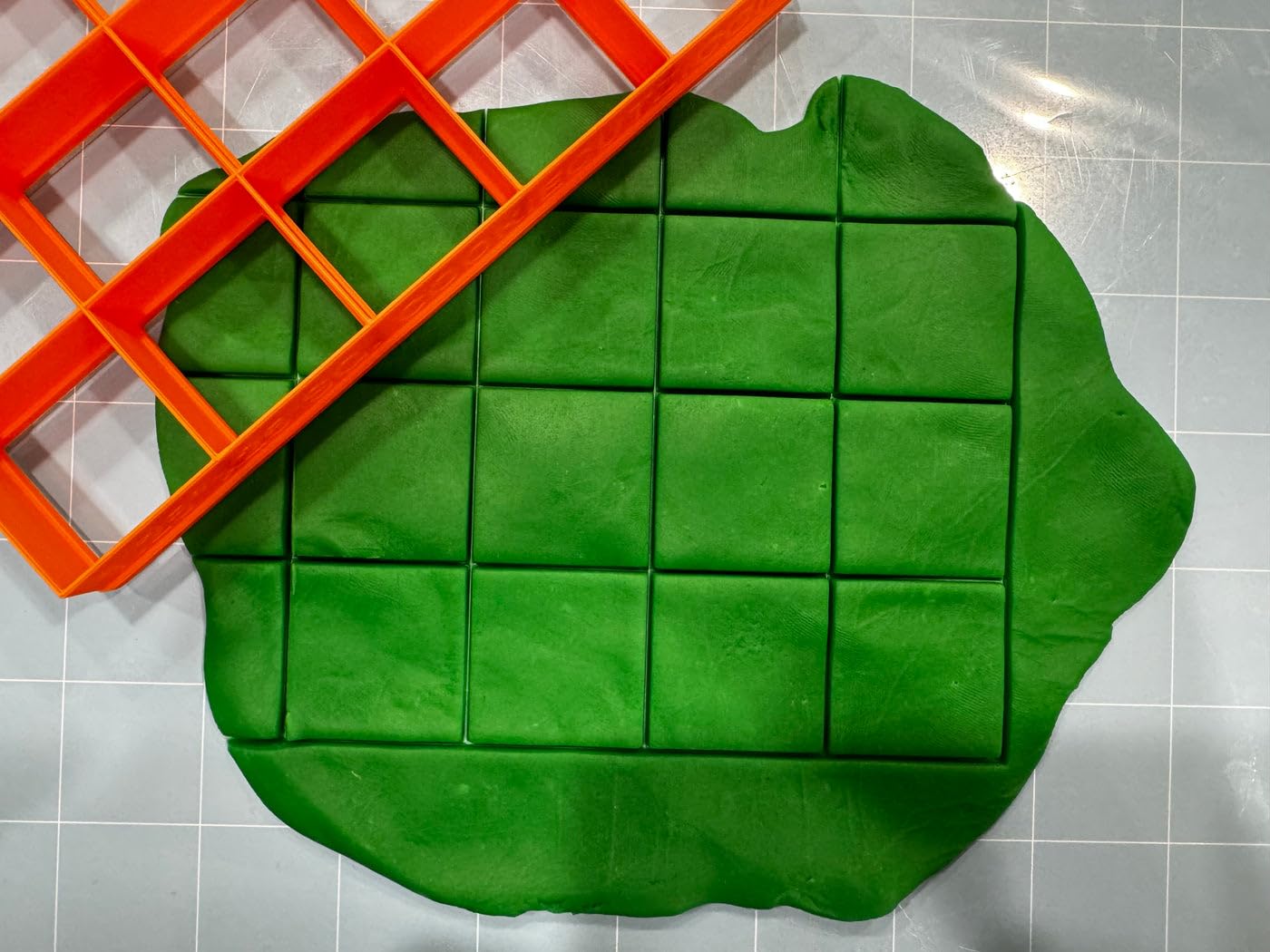 Cortador de galletas cuadrado de 63,5 x 3,17 cm (16,5 x 16,5 cm)