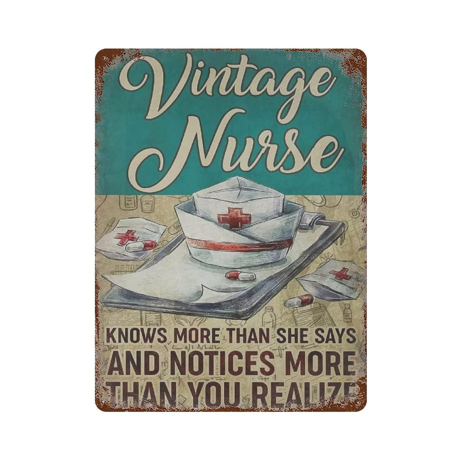 AOOEDM VintageVintage Metal Tin Sign for Home Coffee Shop Office Wall Art Metal Poster Garage Decor Man Cave Sign Inspirational Quote Wall Decor