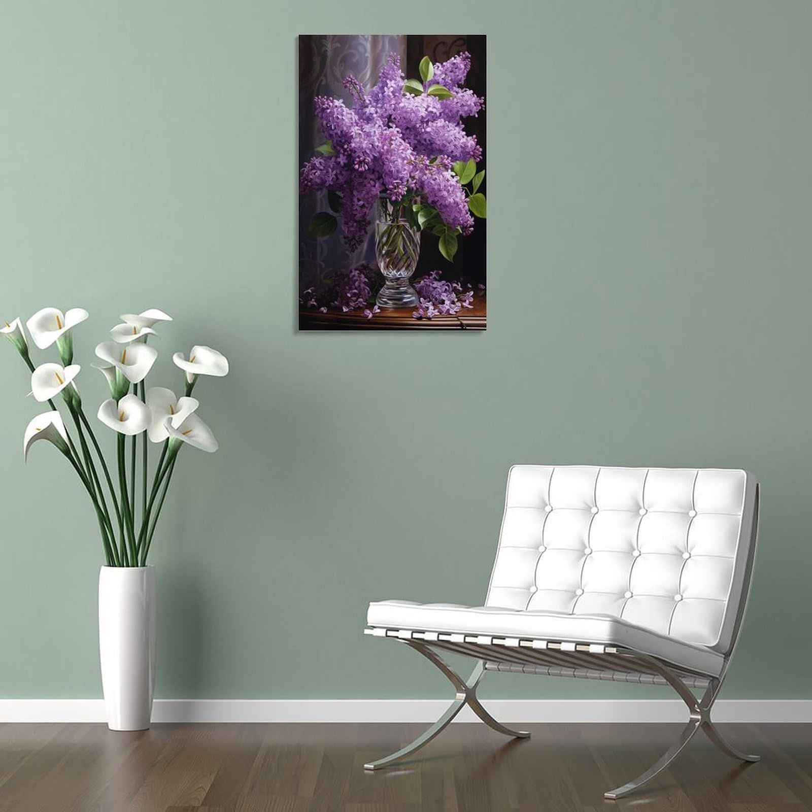AYAROS Poster in tela stampata con fiori classici, piante retrò