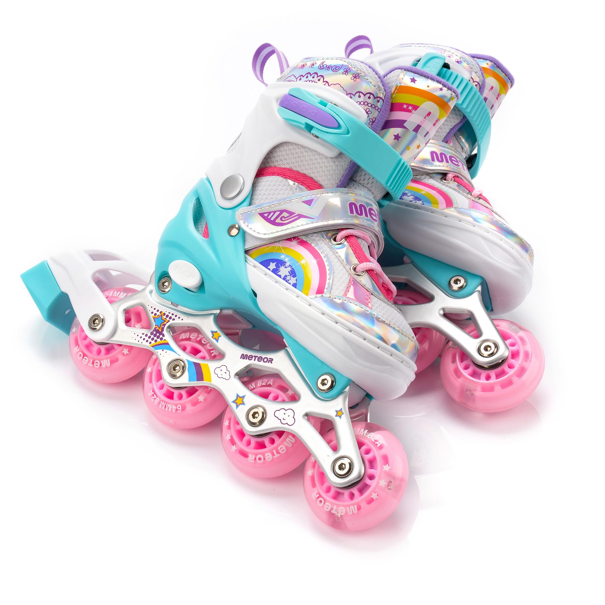 Patins à roulettes réglables en Carbone pour Enfants avec Roues LED