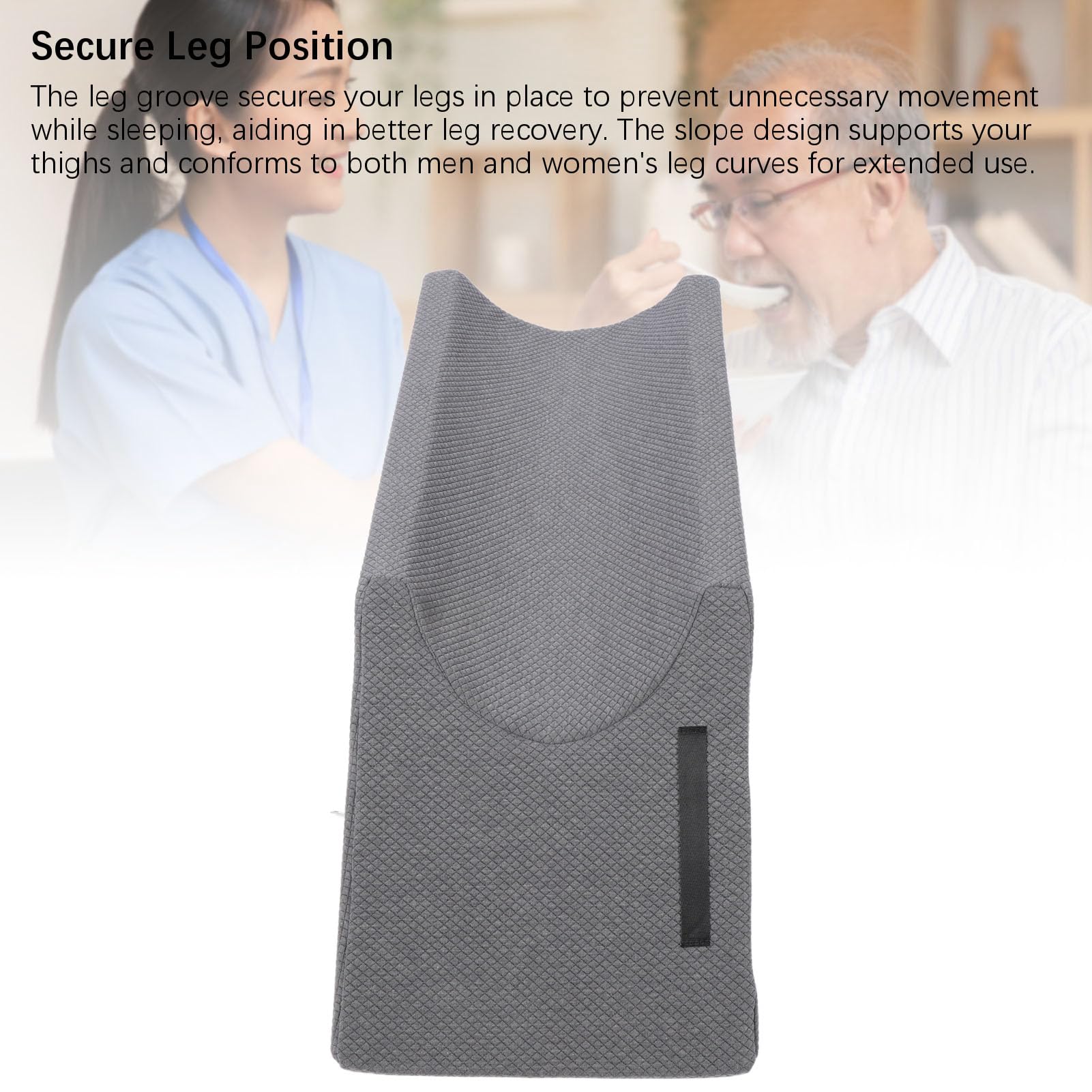Almohada para Elevación de Piernas, Cuña de Soporte Ergonómica para Comodidad Posquirúrgica y de Recuperación, Espuma Viscoelástica Suave de 28 X 11 X 7,9 Pulgadas con Funda Extraíble