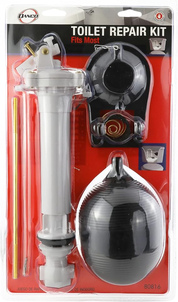 Danco Complete Toilet Repair Kit, Fill Valve & Flapper, White (80816)
