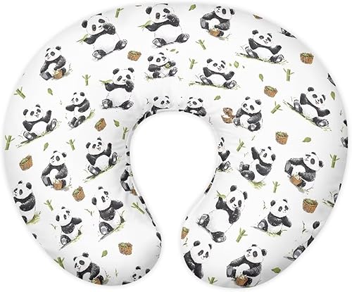 Panda - Almohada de lactancia desmontable para recién nacido, funda original para lactancia materna, funda protectora de soporte para la cabeza