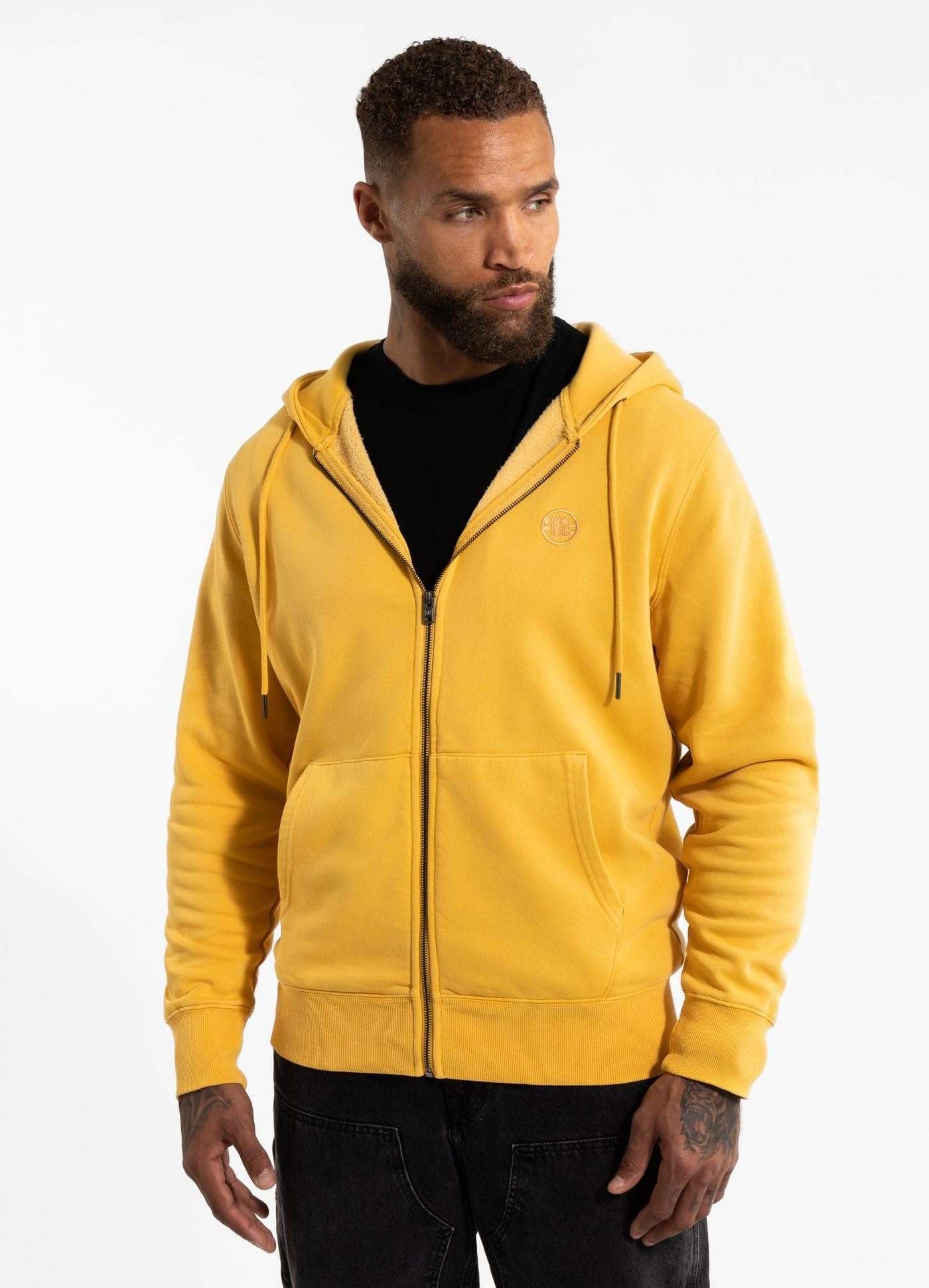 PITBULL – Felpa Uomo con Cappuccio e Zip Lancaster II, Hoodie Sportiva e Casual in Tessuto Resistente ai Lavaggi e allo Scolorimento, Tasche Frontali Comode, Morbida e Leggera