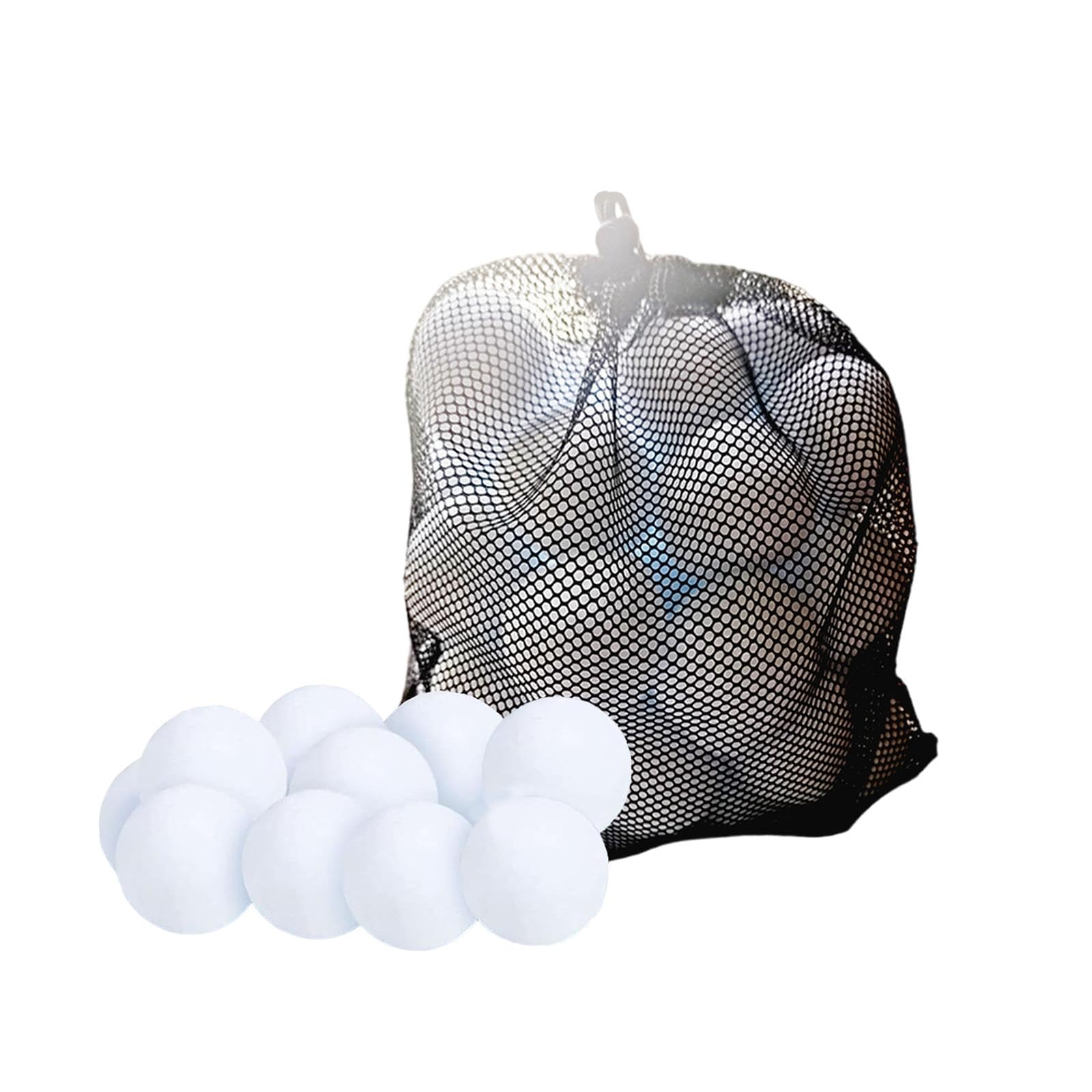 Pleayietoopiatiey 60Pcs White Fake Snowballs 2 inch Gift Realistic for Winter Snow Fight Games