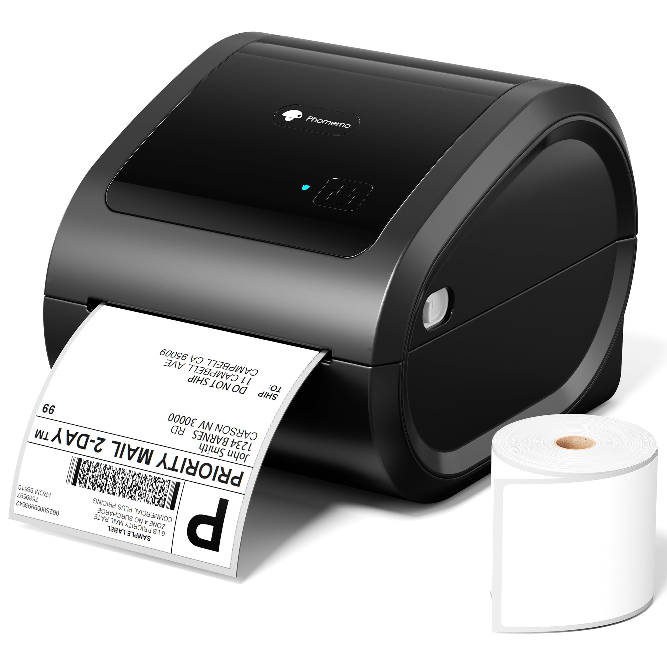 Phomemo D520BT Shipping Label Printer with 500 Pcs Labels