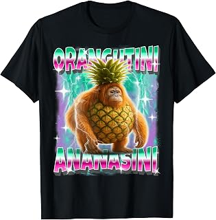 Italian-Brainrot Orangutini-Ananasini Orangutan Pineapple T-Shirt