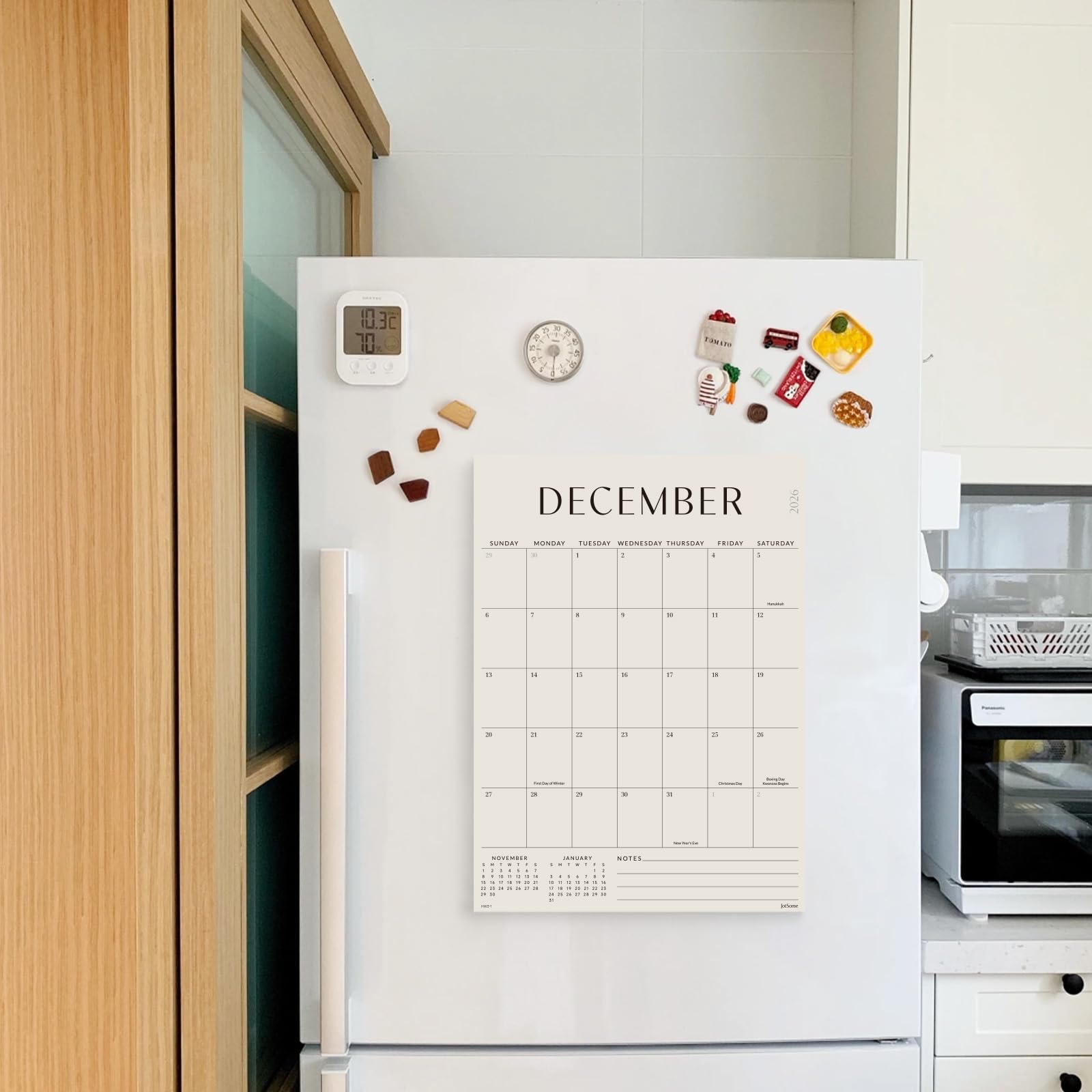 Jotsome Calendrier magnétique pour réfrigérateur 2026-2027