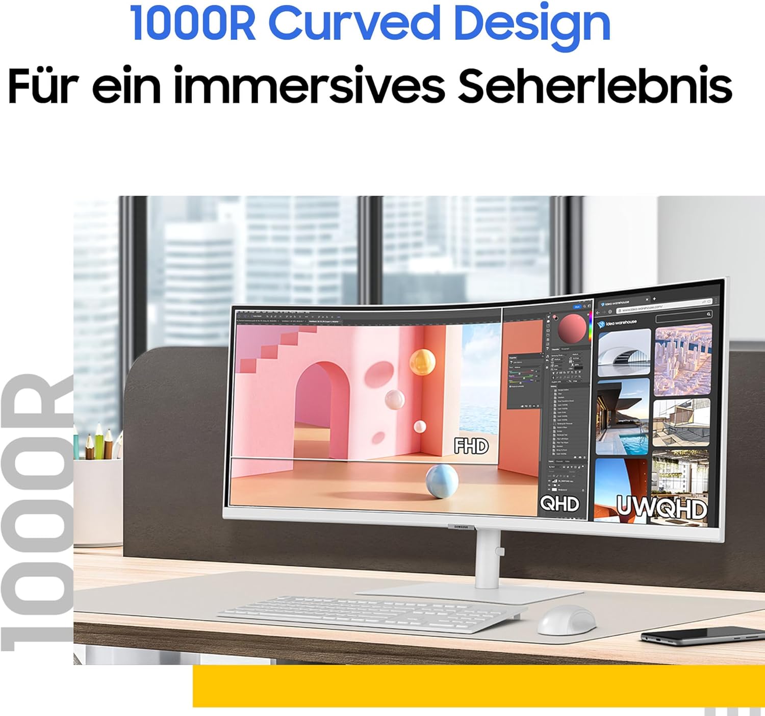 ViewFinity S6 S34C650TAU - Serie S65TC - Monitor LED - curvo - 86,4 cm (34") - Monitor - Immagine 4