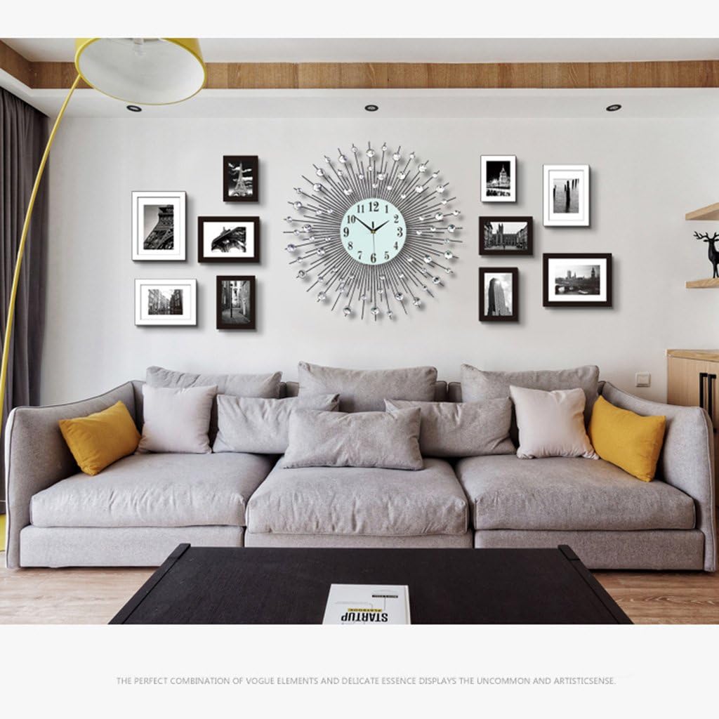 Gbf Multi - picture frame DIY staircase home Nordic atmosphere wall painting sofa background wall decoration wooden frame 10 pieces Large Mute the clock