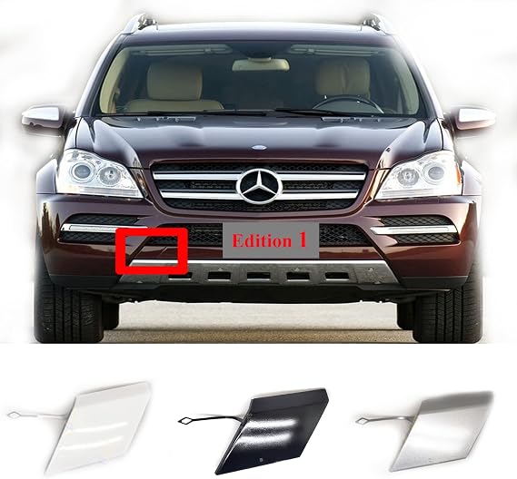 Front Tow Cover Fit 09-12 Mercedes Benz GL X164 Facelift for GL320 GL350 GL420 GL450 GL500 GL550 2009 2010 2011 2012 bumper towing Hook Eye Cap 1648846622 1648840023 (Edition1,Black)