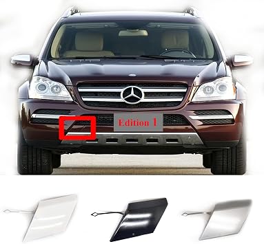Front Tow Cover Fit 09-12 Mercedes Benz GL X164 Facelift for GL320 GL350 GL420 GL450 GL500 GL550 2009 2010 2011 2012 bumper towing Hook Eye Cap 1648846622 1648840023 Edition1,Black