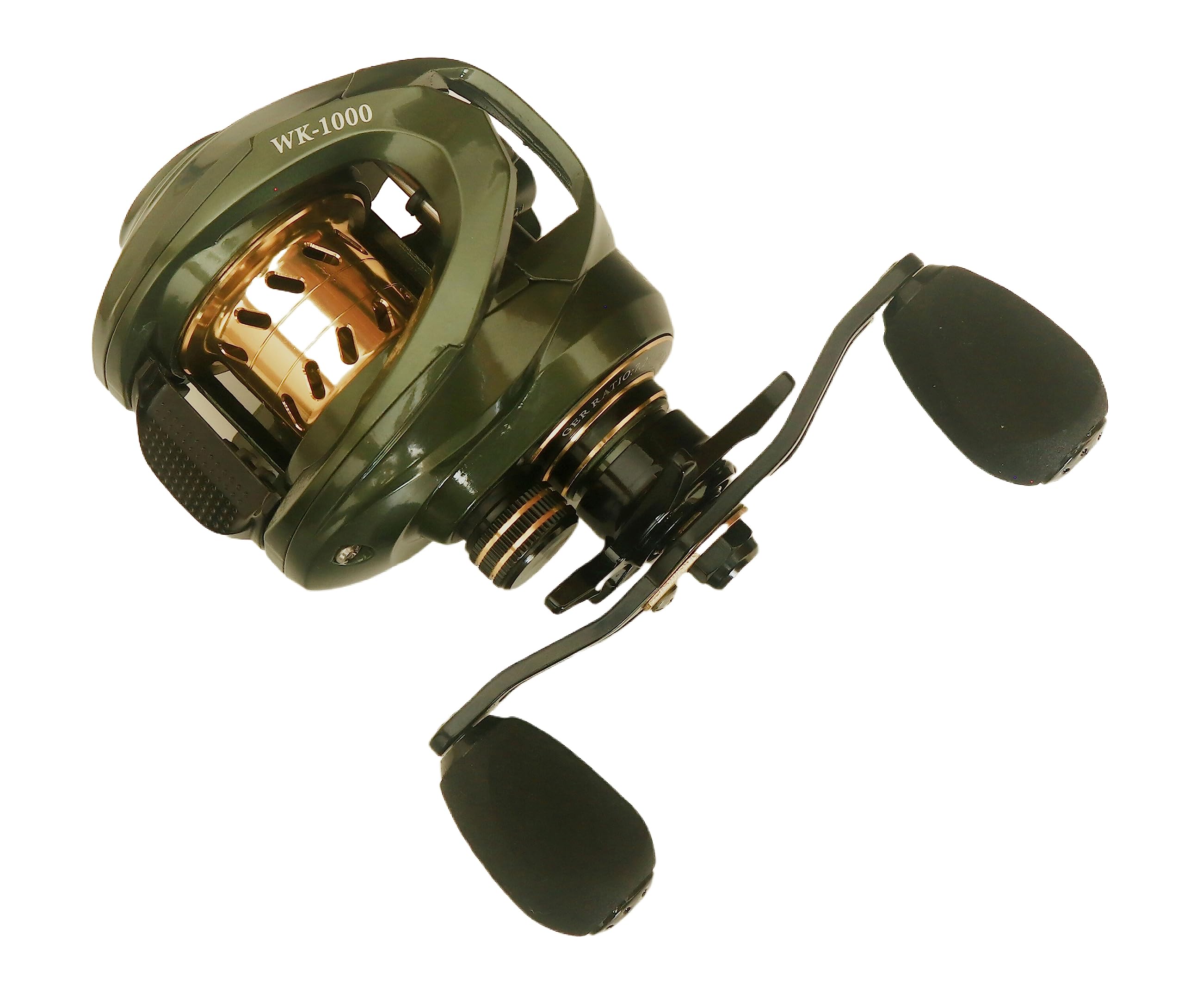 High Speed Smooth Right Hand Baitcast Fishing Reel Lightweight Baitcasters 9+1 Ball Bearings 10 Level Magnetic Brake System 7.2:1 Gear Ratio for Light