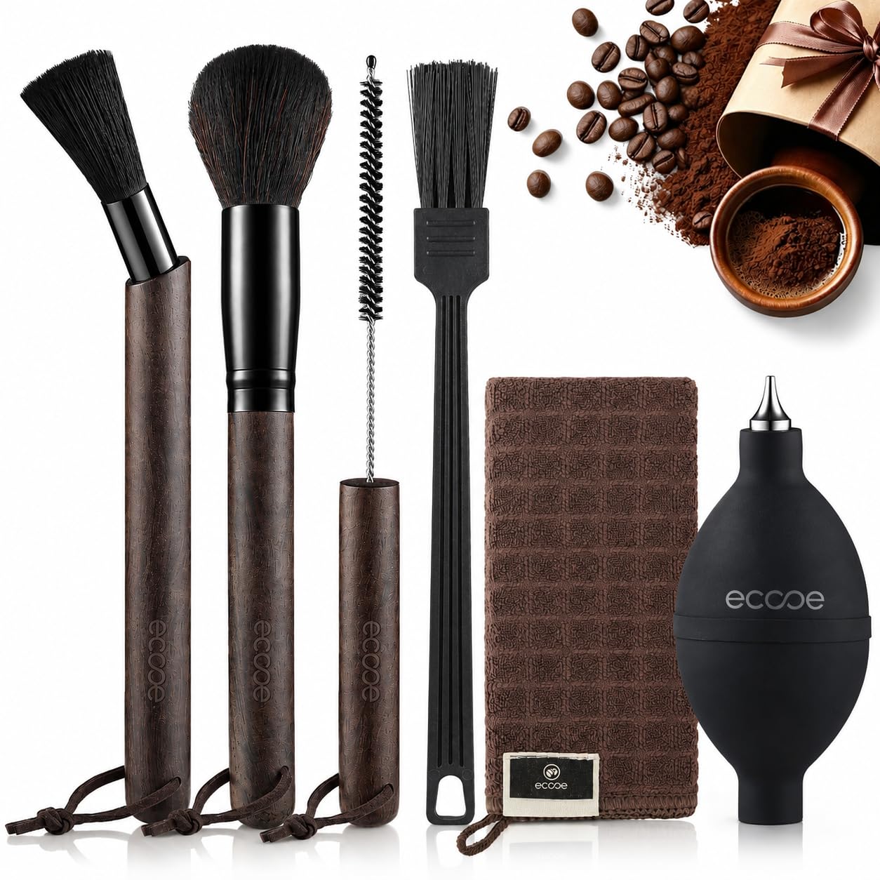 ecooe 6Pcs Espresso Machine Coffee Grinder Cleaning Kit for Coffee Maker