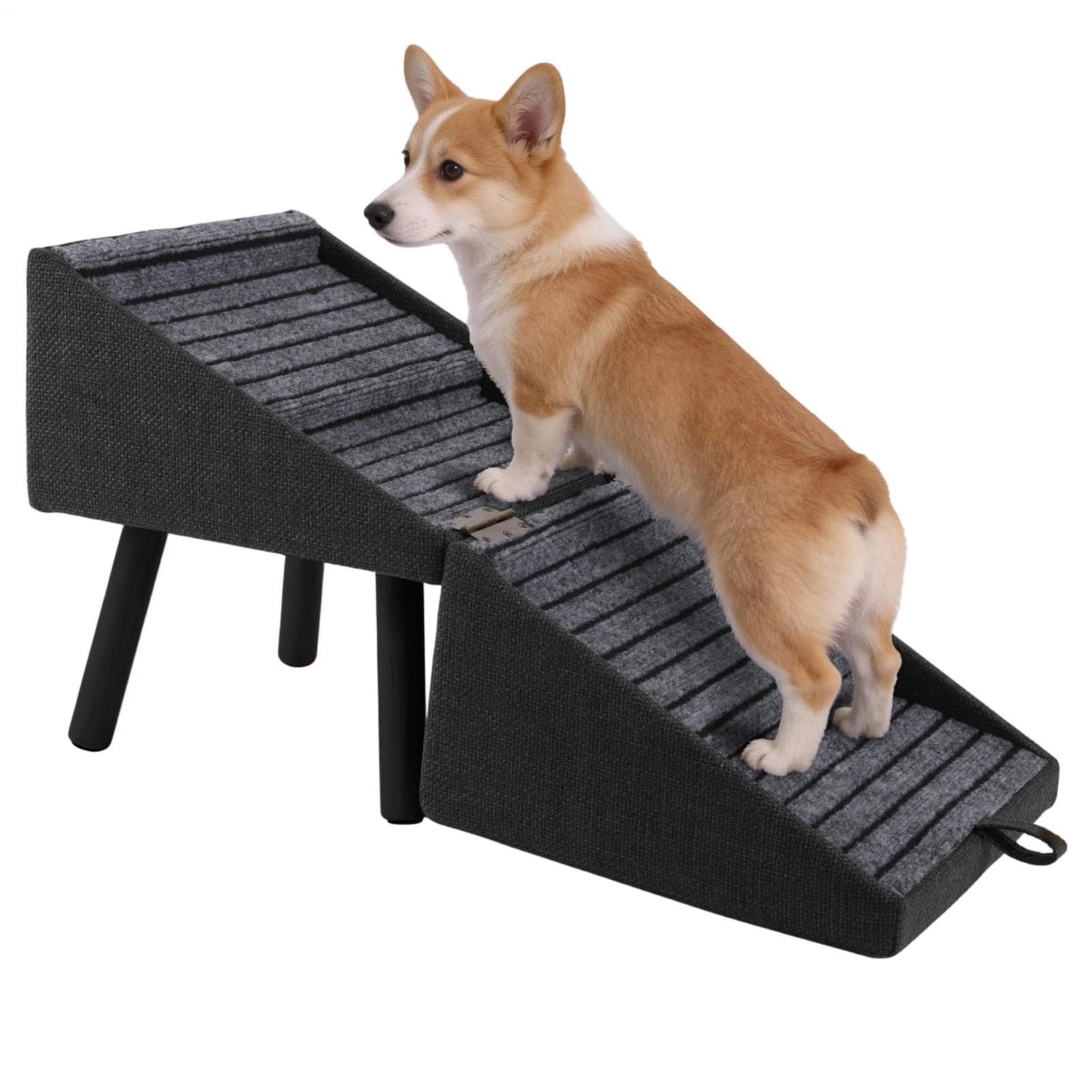Escalier pliable pour chiot et rampe de meuble en tissu pour petit chien