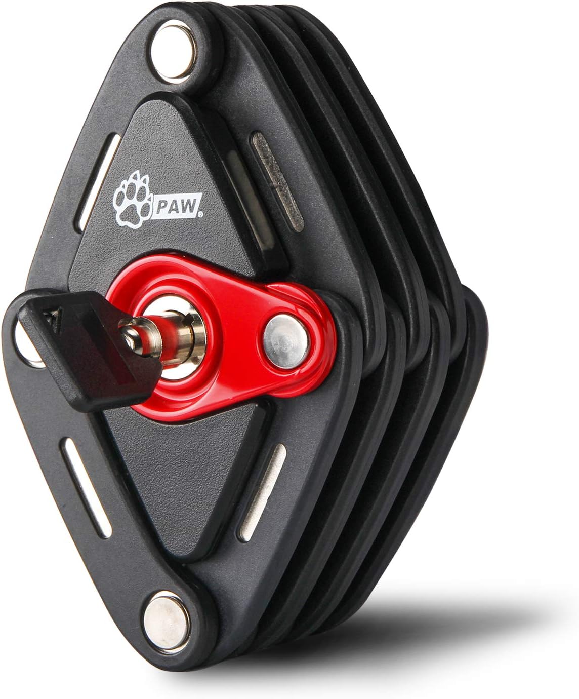 PAW Bike Bicycle Folding Lock, 2 Keys & Mounting Bracket Included, High Security Level Lock