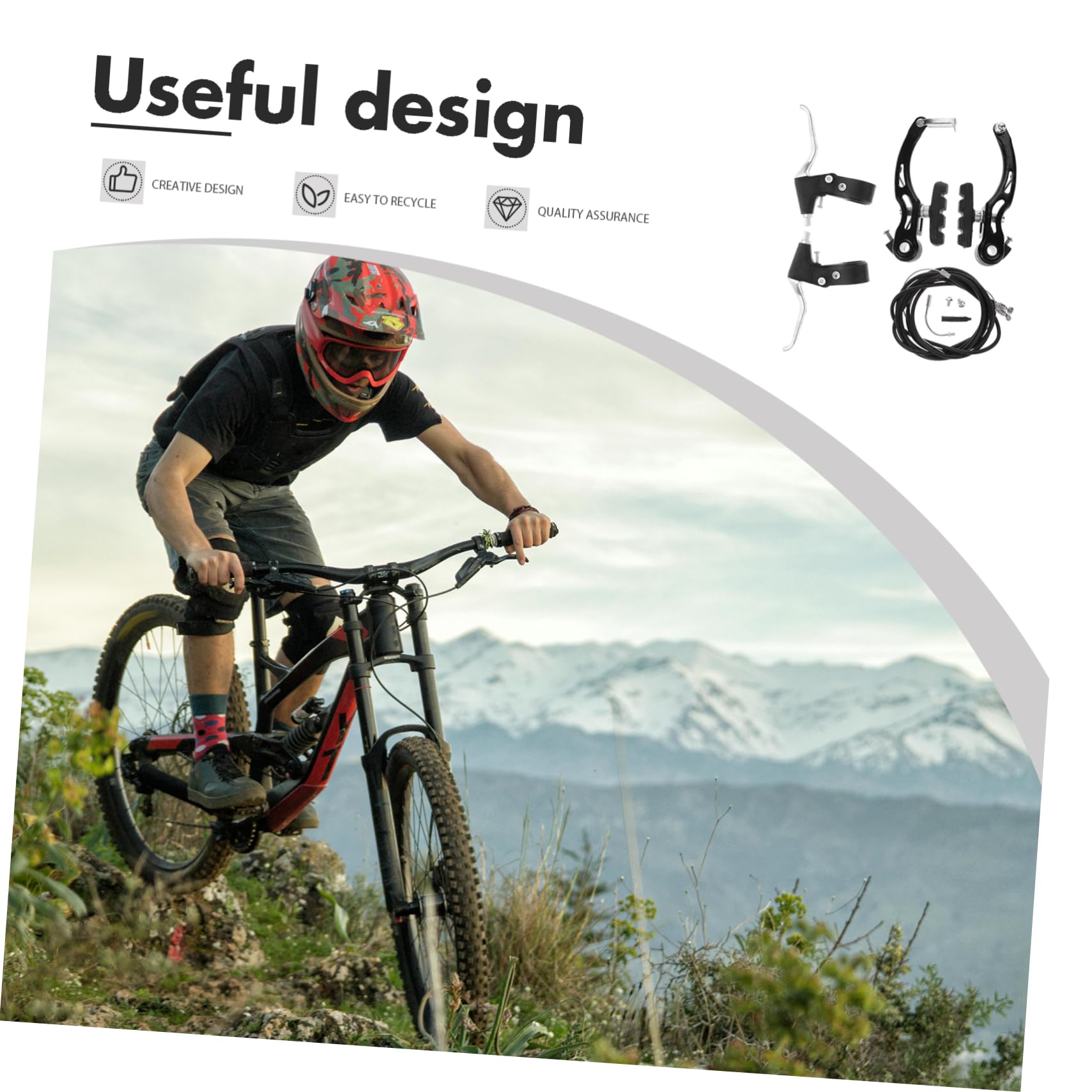 Didiseaon Kit De Frenos para Bicicleta Maneta Freno Bicicleta Tipo v Freno Delantero y Trasero Tipo Fideo para De Montaña