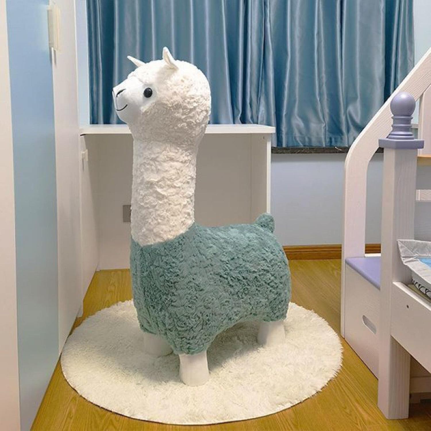 WITTSY Oversized Creative Alpaca Sitting Stool Light Luxury Animal Stool Landing Handmade Ornaments Changing Shoes Stool Festival Oversized Thick - Sheep Green