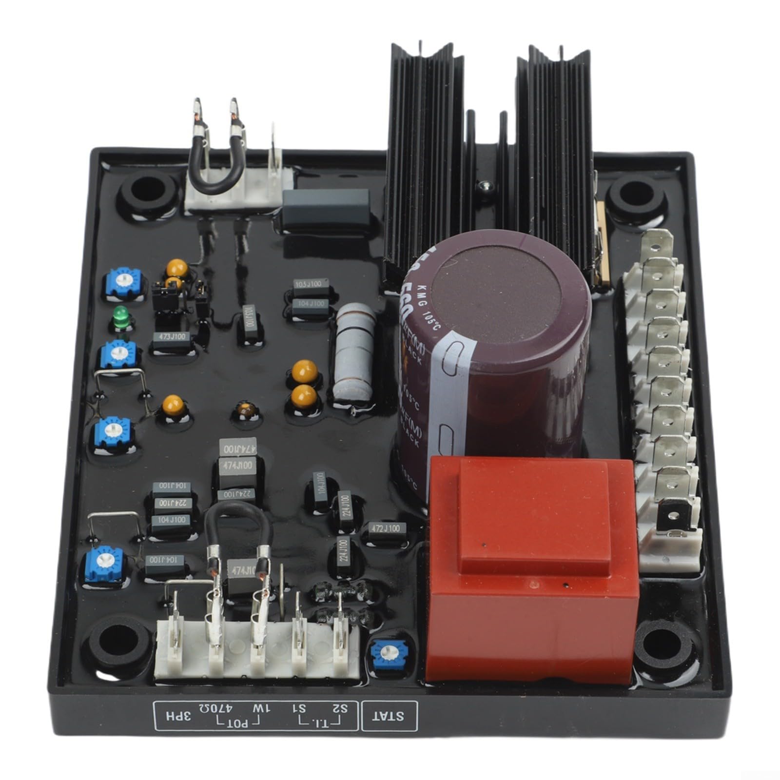 Avr R438 Regulador de voltaje automático Pcb para generador Leroy Somer, compatible con Arep o PMG, se adapta a la serie 1000/3000, negro, para equipos de energía industrial