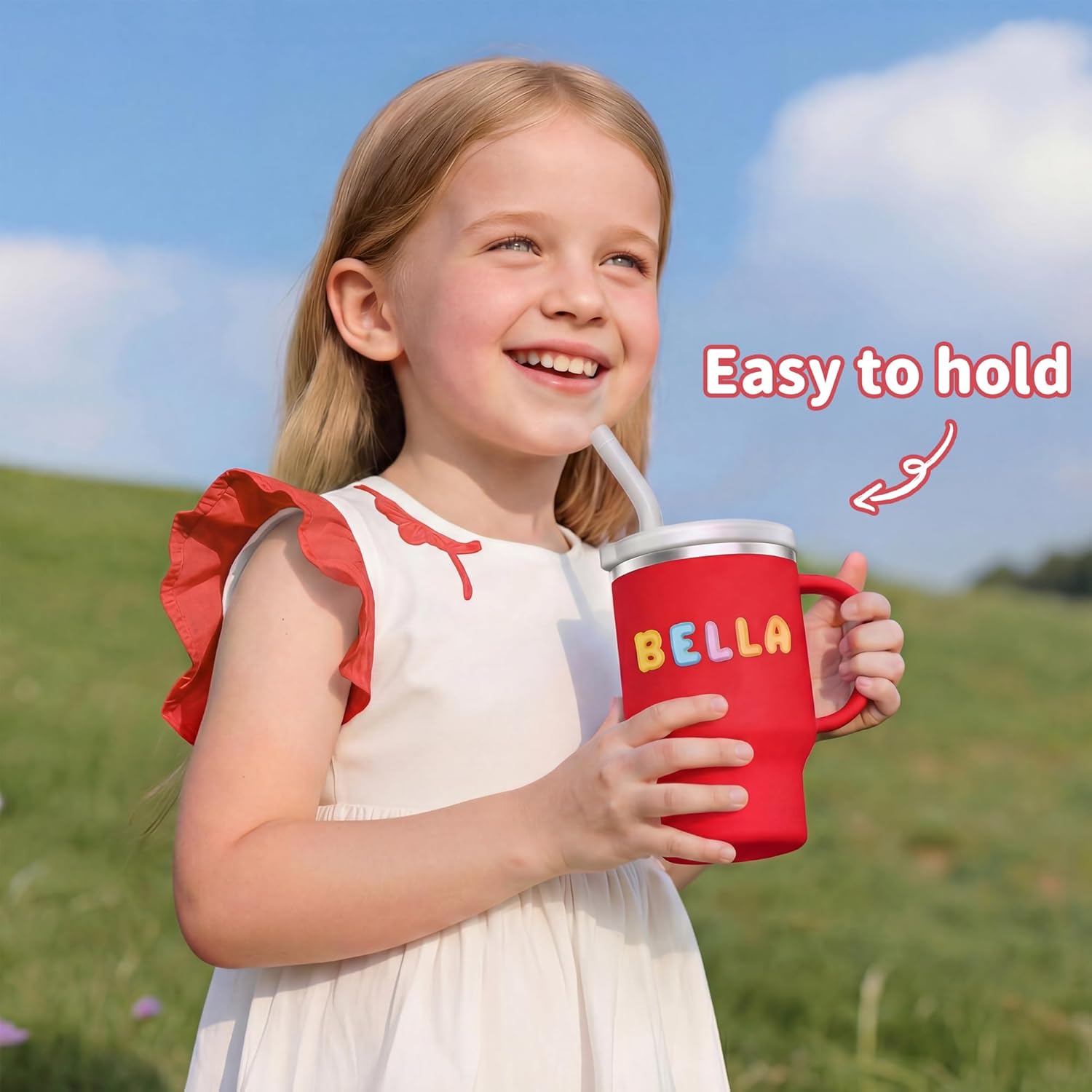 Mini Tumbler, 9 oz Sippy Cups for Toddlers 1-3, Stainless Interior, Leak‑Proof Toddler Cups, Birthday Gifts for 1 Year Old Girls Boys, Baby Girl Boy Essentials, Polar Bear Cup with Straw, 2 Pack - Image 2