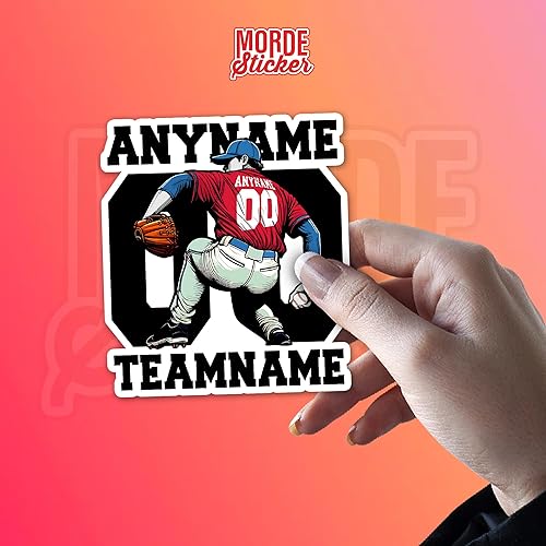 Miniatura 19 de Calcomanía con nombre personalizado, calcomanía de casco de béisbol y sóftbol, calcomanías de vinilo troqueladas para casco duro, laptop, botella