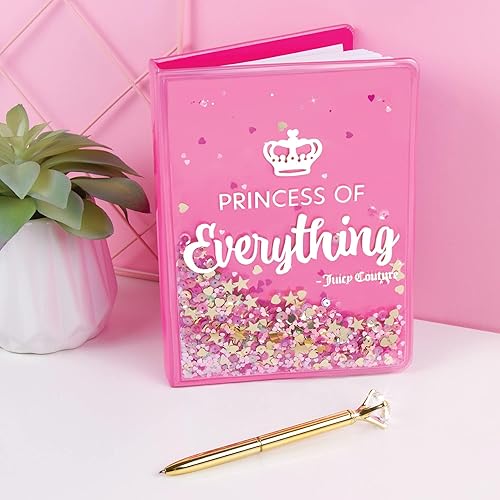 Miniatura 5 de Juicy Couture: Princess Of Everything - Juego de diario y bolígrafo con purpurina, rosa y dorado, hazlo real, adolescentes y niñas, diario a la moda