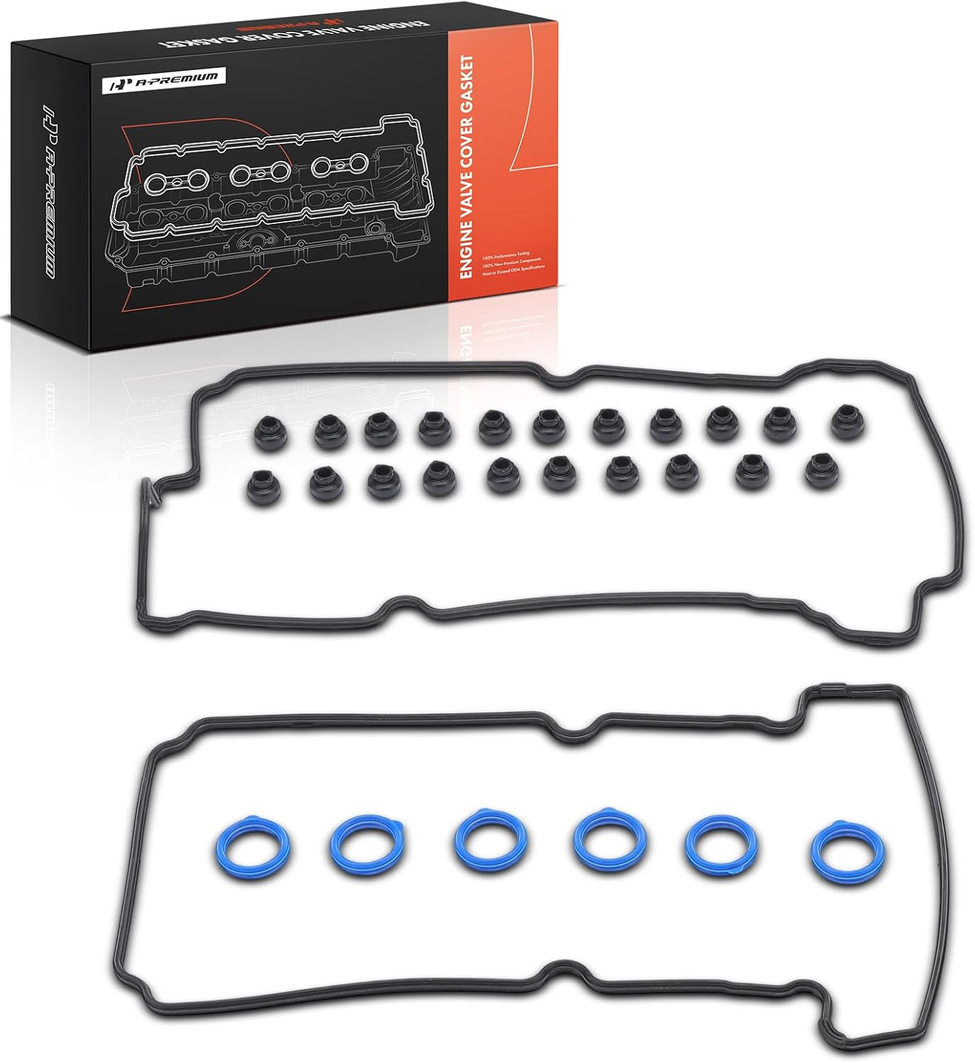 A-Premium Engine Valve Cover Gasket Set Compatible with Ford Escape 2001-2004, Taurus 2001-2003 & Mazda Tribute 2001-2004, MPV 2002-2003 & Mercury Sable 2001-2003, 3.0L