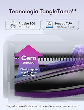 Ultenic U20 Aspiradora sin Cable 55Kpa/60Min, Cepillo Anti-Enredo Mejorado 2025, Aspirador Escoba con Brazo Flexible, Limpieza Ultraprofunda Bajo Muebles sin Agacharse (Oro y Morado)2