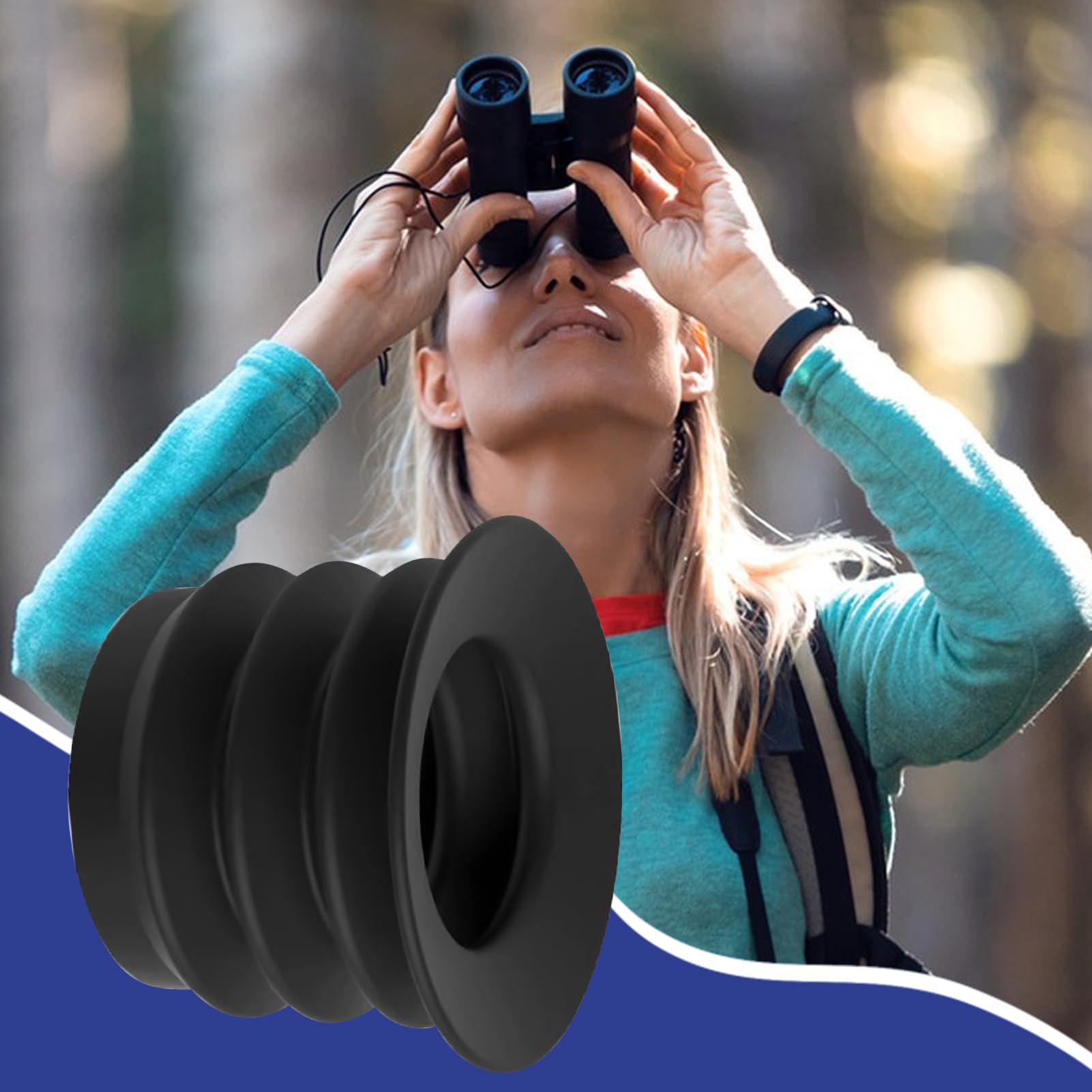 Copa Ocular monocular de visión Nocturna, Repuesto de Goma, Cubierta de Extensor de Lente Resistente al Desgaste, Accesorios ópticos para observación de Vida Silvestre