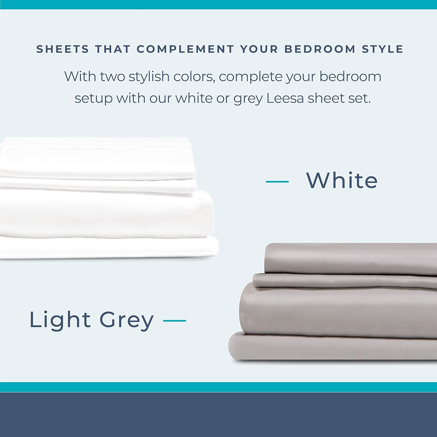 Up To 40% OFF Queen Size Bed Sheets Set by Leesa, 100% Cotton Cooling Sateen, Includes Pillowcases and Fitted Sheets, with High Thread Count, Light Grey Super Cheap 🛒 Queen Size Bed Sheets Set by Leesa, 100% Cotton Cooling Sateen, Includes Pillowcases and Fitted Sheets, with High Thread Count, Light Grey