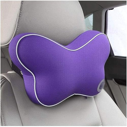 CZDYUF - Almohada de cuello para asiento de automóvil, almohada de espuma viscoelástica para dolor de cabeza y cuello y diseño ergonómico (color