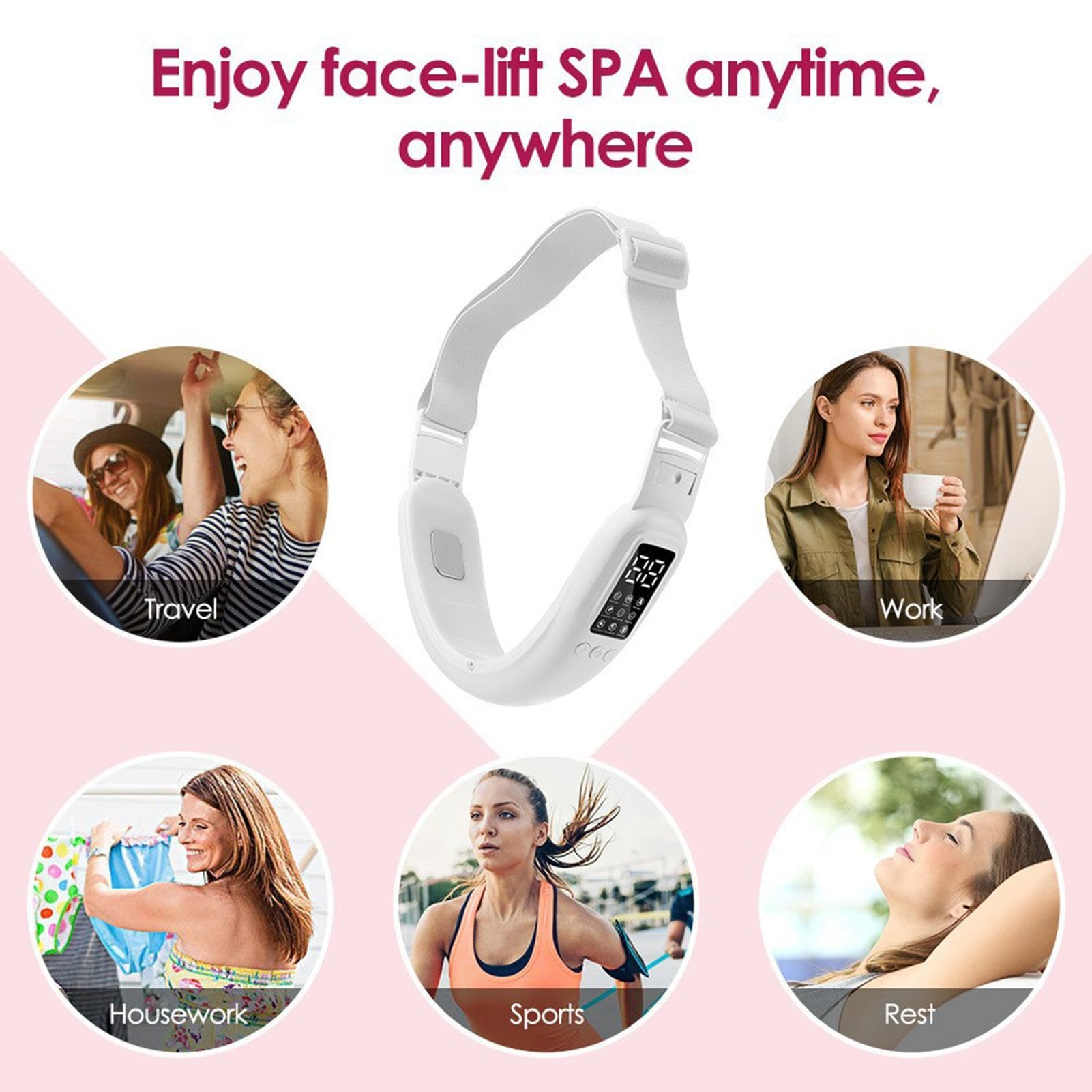 V Face Lifting Gerät - 8 Modi Elektrisches Gesichtsmassagegerät mit 15 Stufen
